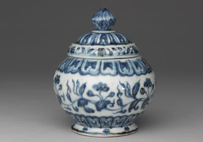 图片[2]-Tea caddy in underglaze blue with Chinese begonia scrolls decor, Ming dynasty, Xuande reign (1426-1435)-China Archive